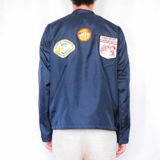 画像3: 70〜80's VICTORIA ワッペン付き ナイロンレーシングジャケット NAVY M (3)