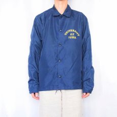 画像2: 70's Champion PRODUCTSタグ "UNIVERSITY OF IOWA" ナイロンコーチジャケット NAVY XL (2)