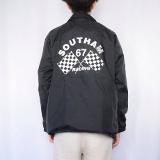 画像4: GO NORTH "SOUTHAM 67 RACING" ナイロンコーチジャケット BLACK L (4)