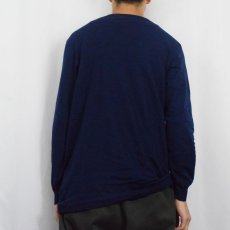 画像3: 80〜90's DAMART USA製 ビニロン×アクリルニットロンT NAVY XL (3)