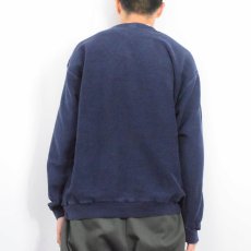 画像3: LANDS' END USA製 前V パイルスウェット NAVY L (3)