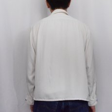 画像3: 50's Long Wear レーヨン×ダクロン オープンカラーシャツ (3)