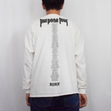 画像4: Justin Bieber "Purpose Tour" ミュージシャンツアーロンT L (4)