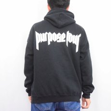 画像4: Justin Bieber "Purpose Tour" ミュージシャンツアースウェットフーディー BLACK L (4)