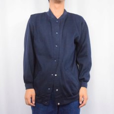 画像2: Blain スウェットスナップカーディガン NAVY (2)