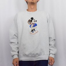 画像2: 90's MICKEY&CO. USA製 キャラクター刺繍スウェット L (2)