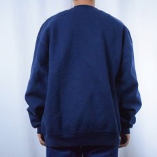 画像3: 90's FRUIT OF THE LOOM SUPER COTTON USA製 "MICHIGAN" プリントスウェット NAVY  (3)