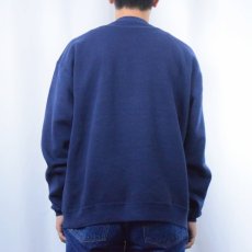 画像3: 80's RUSSELL ATHLETIC USA製 "MICHIGAN" 前V プリントスウェット NAVY XL (3)