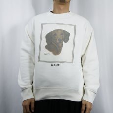 画像2: 90's USA製 "KASIE" 犬プリントスウェット L (2)