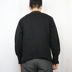 画像3: 〜50's ウールニットカーディガン BLACK (3)