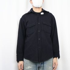 画像2: 40〜50's U.S.NAVY CPOシャツ NAVY (2)