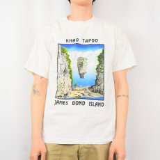 画像2: Ko Tapoo James Bond Island 観光地プリントTシャツ XL (2)