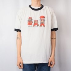 画像2: 2002 Nintendo スーパーマリオ USA製 キャラクタープリントリンガーTシャツ XL (2)