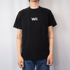 画像2: Nintendo "Wii" ゲームロゴプリントTシャツ BLACK L (2)