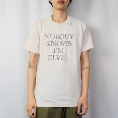 画像2: 90's DON'T PANIC "NOBODY KNOWS I'M ELVIS." プリントTシャツ (2)