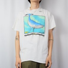 画像2: 90's Shoe USA製 "SHAVE THE WHALES" クジライラストTシャツ XL (2)