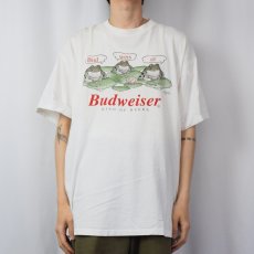 画像2: 90's Budweiser USA製 ビールメーカー カエルイラストプリントTシャツ XXL (2)