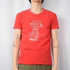 画像2: 60's USA製 "BURR HALL" イラストプリントTシャツ L (2)