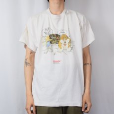 画像2: 90's CEDAX USA製 薬剤メーカー イラストプリントTシャツ XL (2)