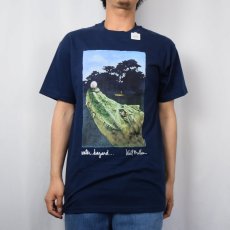 画像2: 90's Will Bullas "water hazard..." アートプリントTシャツ NAVY M (2)