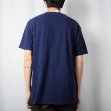 画像3: 90's POLO Ralph Lauren USA製 ロゴ刺繍 ポケットTシャツ NAVY M (3)