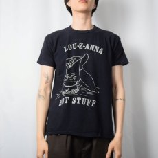 画像2: 70's USA製 "LOU-Z-ANNA HOT STUFF" 鳥プリントTシャツ NAVY L (2)