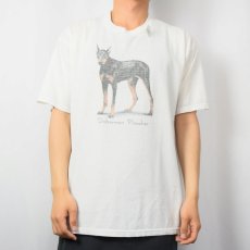 画像2: "Doberman Pinscer" 犬プリントTシャツ L (2)