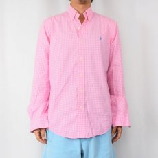 画像2: POLO Ralph Lauren "CUSTOM FIT" ギンガムチェック柄 コットンボタンダウンシャツ S (2)