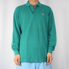 画像2: 70〜80's CHEMISE LACOSTE FRANCE製 ロゴワッペン 鹿の子ポロシャツ SIZE4 (2)