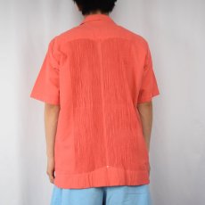 画像3: 80's〜 Villanueva プリーツデザイン キューバシャツ SIZE40 (3)