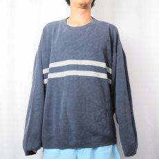 画像2: GAP ボーダー柄 コットンニットセーター NAVY XXL (2)