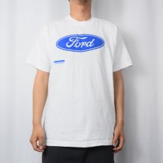 画像2: 90's Ford 自動車メーカー ロゴプリントTシャツ L (2)