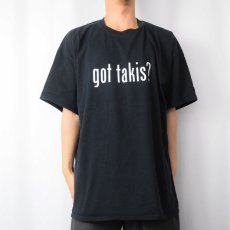 画像2: 【お客様専用ページ】"got takis?" パロディプリントTシャツ BLACK 2XL (2)