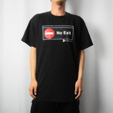 画像2: NYC SUBWAY LINE "No Exit" プリントTシャツ BLACK L (2)