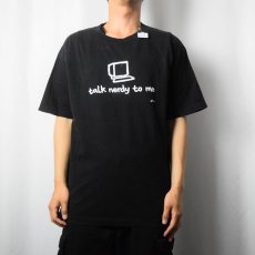 画像2: grimm "talk nerdy to me" プリントTシャツ BLACK (2)