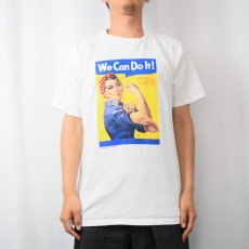 画像2: USA製 "We Can Do It!" 第二次世界大戦 ポスタープリントTシャツ L (2)