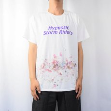 画像3: "Hypnotic Storm Riders" ペンキペイント プリントTシャツ L (3)