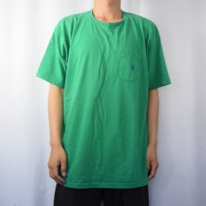 画像2: 90's POLO Ralph Lauren USA製 ロゴ刺繍 ポケットTシャツ L (2)