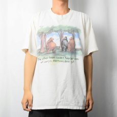 画像2: 80's THE FAR SIDE USA製 "The other bears couldn't help..." シュールイラストプリントTシャツ XL (2)