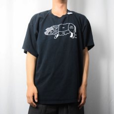 画像2: ブタ部位プリントTシャツ XL (2)