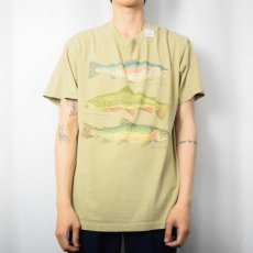 画像2: 90's HARBORSIDE GRAPHICS 魚イラストプリントTシャツ (2)