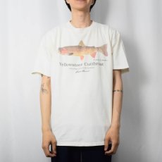 画像2: 90's〜 Eddie Bauer "Yellowstone Cutthroat" 魚イラストプリントTシャツ (2)