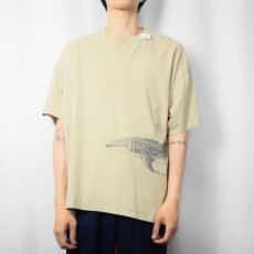 画像3: ジンベエザメ 巻きプリントTシャツ XL (3)