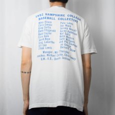 画像3: 90's USA製 "HAMPSHIRE COLLEGE BASEBALL 1992" プリントTシャツ L (3)