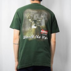 画像4: 90's Budweiser "Worth the Wait" ビールメーカー トナカイプリントTシャツ (4)