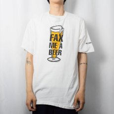 画像2: 90's USA製 "FAX ME A BEER" ビールプリントTシャツ XL (2)