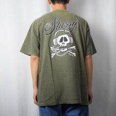 画像4: 90's STUSSY USA製 ヘッドホンスカルプリントTシャツ XL (4)