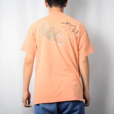 画像4: 90's STUSSY USA製 バイクイラストTシャツ L (4)