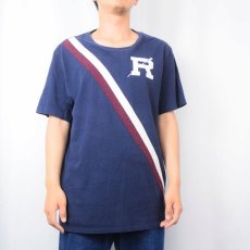 画像2: Ralph Lauren RUGBY ラインデザイン Tシャツ NAVY L (2)