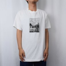 画像2: 90's USA製 イラストプリントTシャツ L (2)